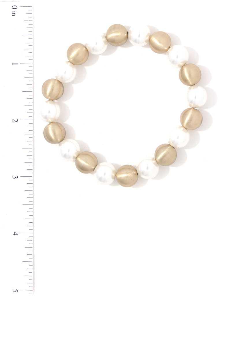 Beaded Stretch Bracelet - Pearlara