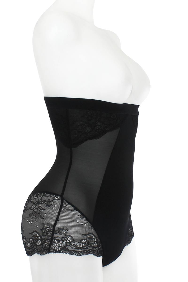 Mesh With Floral Lace Shapewear - Pearlara