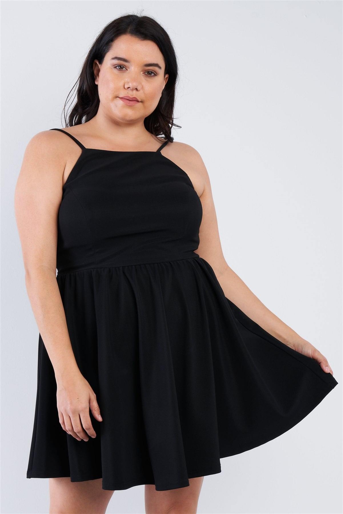 Plus Size Fit N Flare Mini Dress - Pearlara