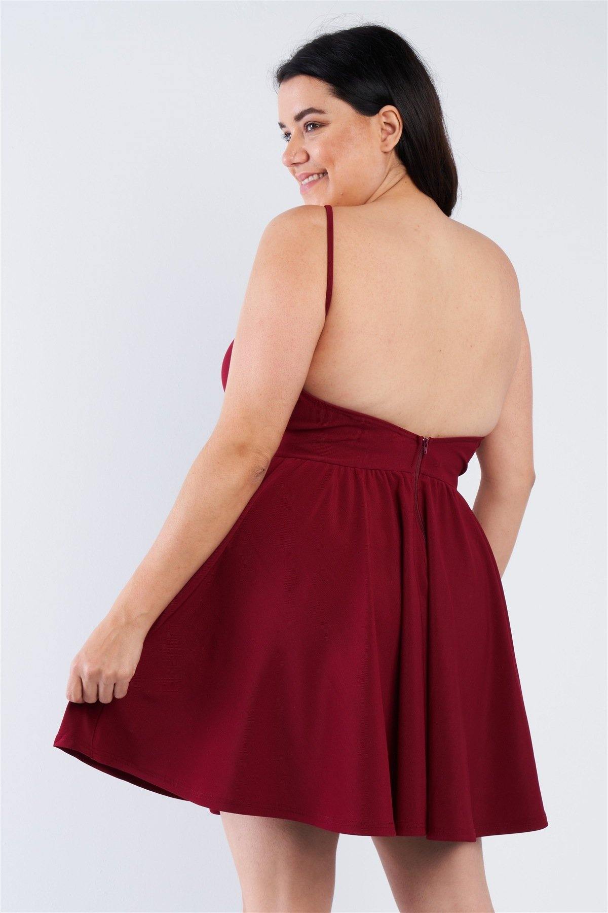 Plus Size Fit N Flare Mini Dress - Pearlara