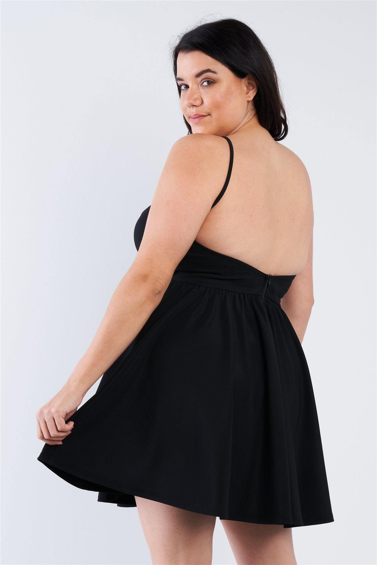 Plus Size Fit N Flare Mini Dress - Pearlara