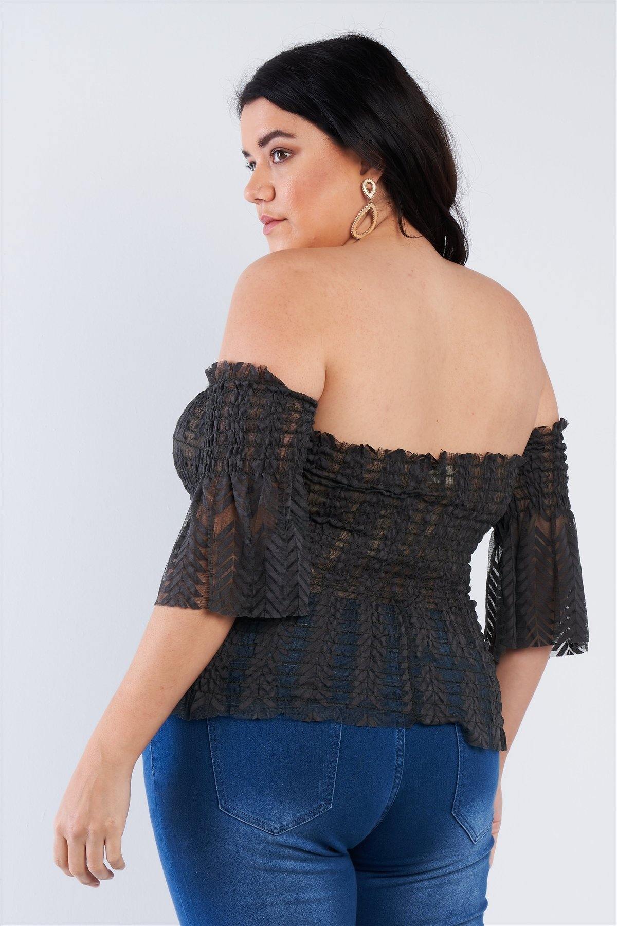 Off The Shoulder Plus Size Top - Pearlara