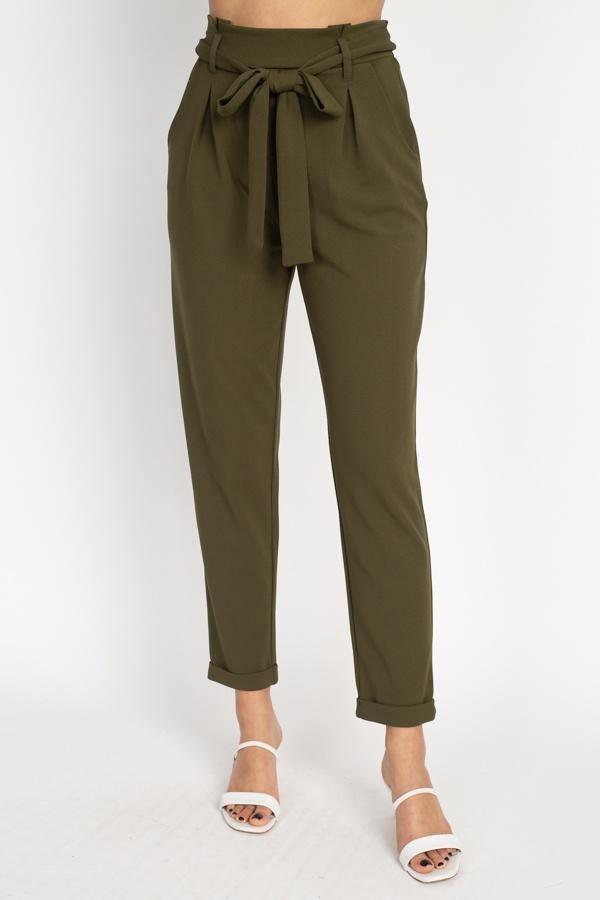 Paperbag Self Tie Pants - Pearlara