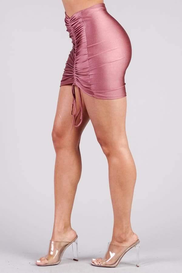 Sexy Ruched Mini Pencil Skirt - Pearlara