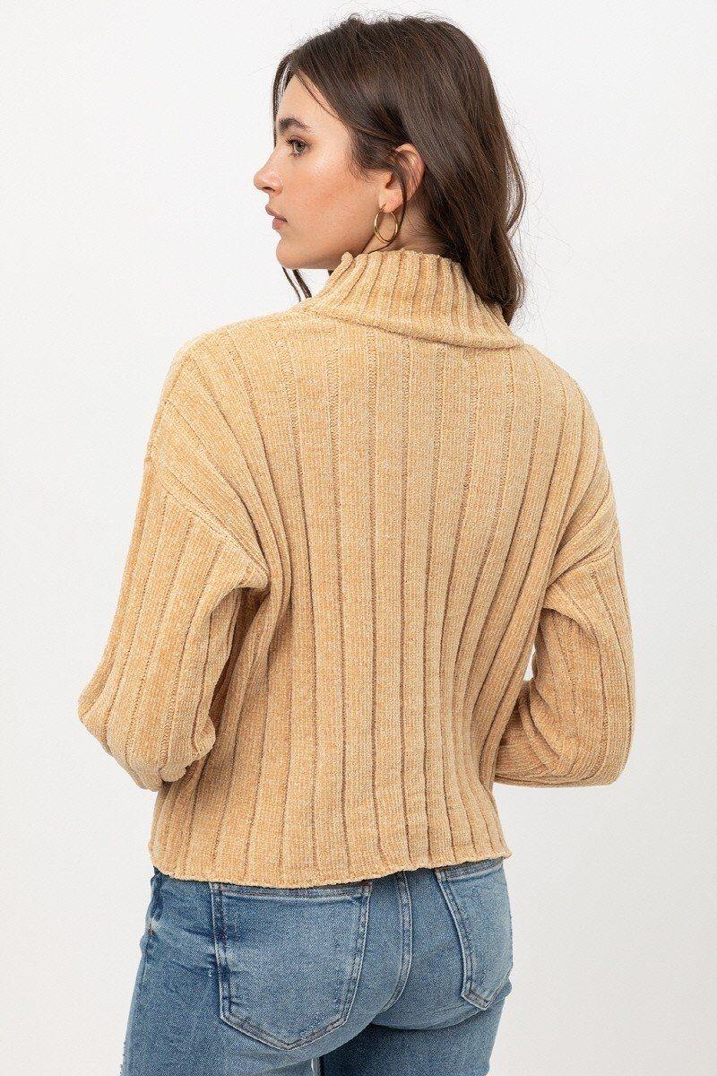 Mini Velvet Chenille Crop Sweater - Pearlara