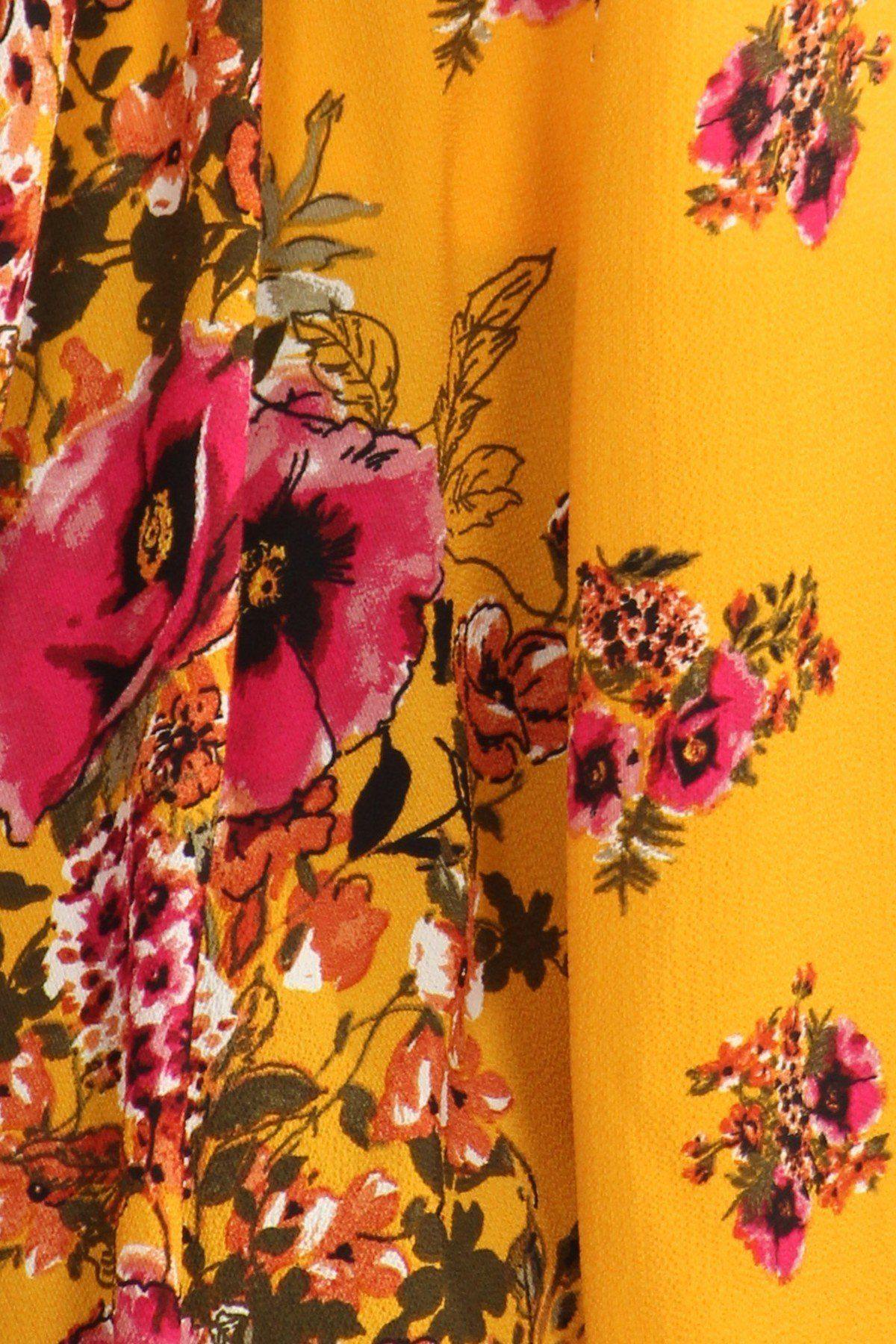Plus Size Floral Print Kimono - Pearlara