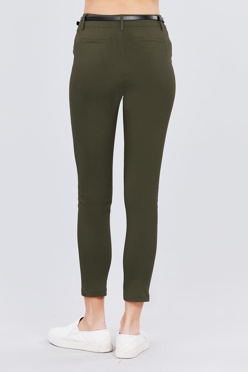 Bengaline Belted Pants - Pearlara