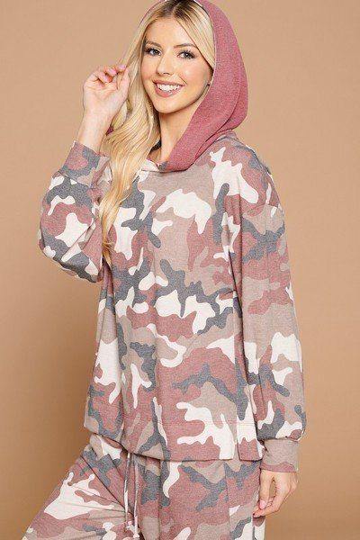 Army Camo French Terry Printed Hoodie - Pearlara