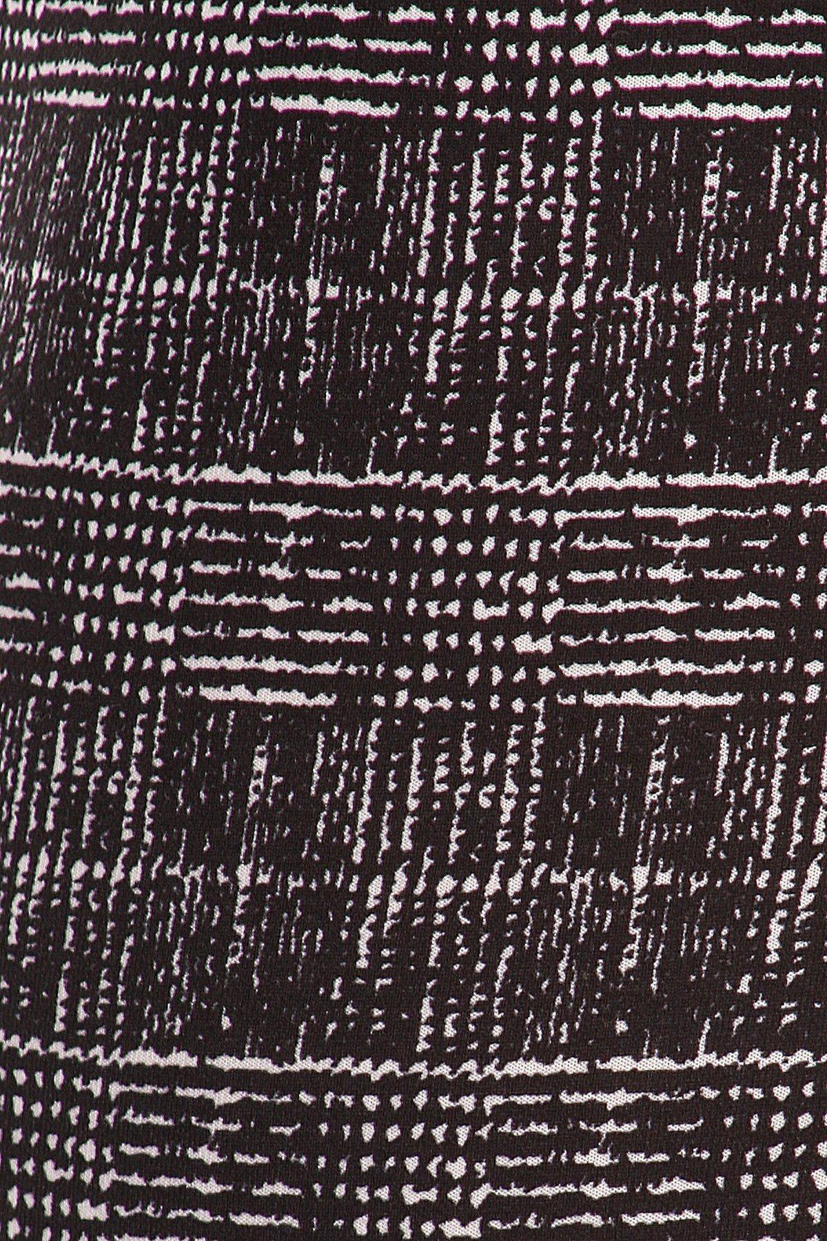 Knit, Pattern Print, Full Length Leggings With Elastic Waist - Pearlara