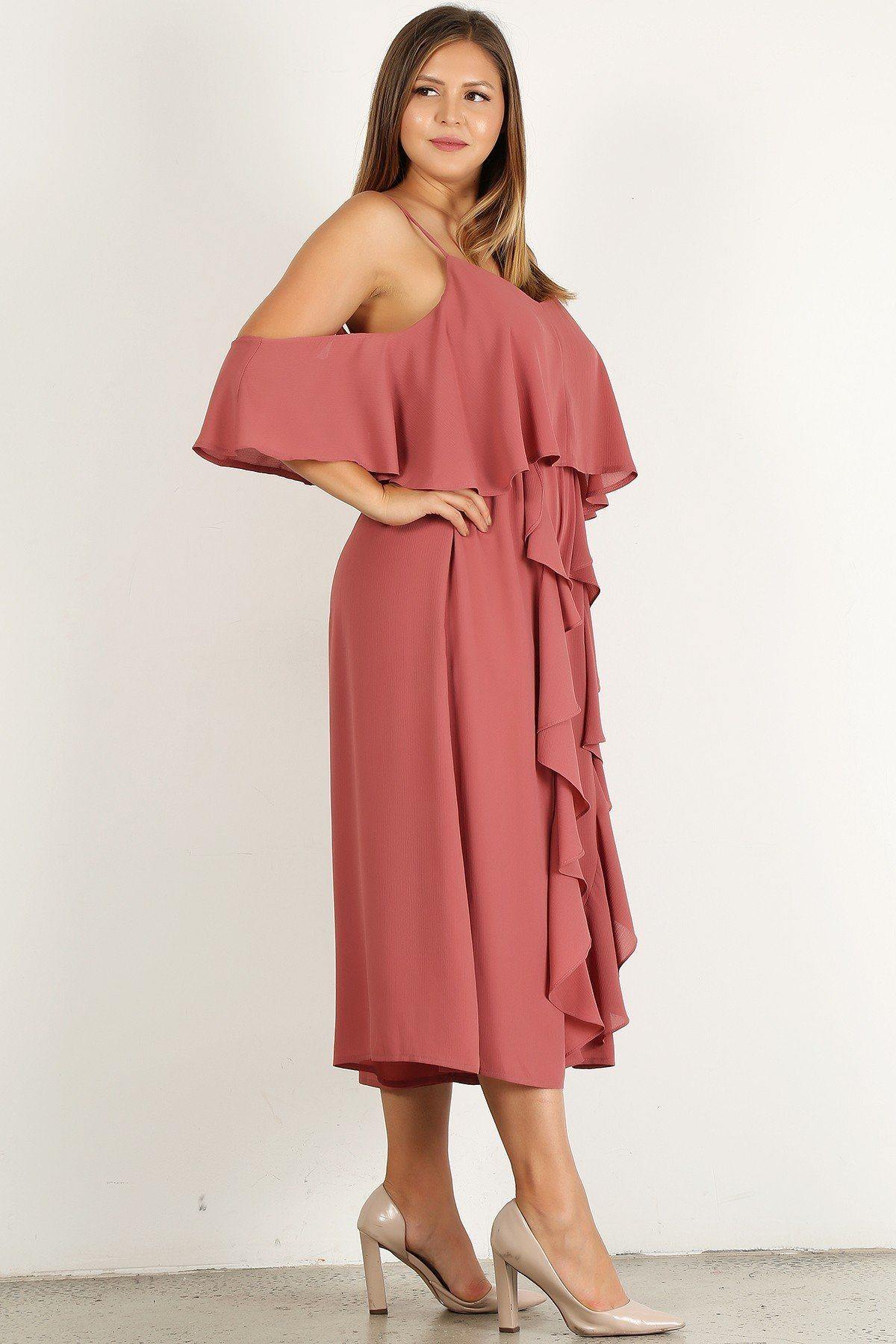 Plus Size Solid Wide Leg Jumpsuit - Pearlara