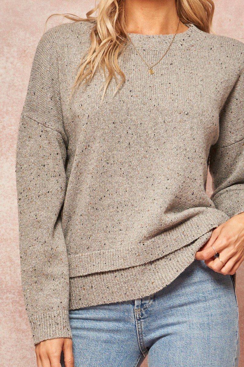 A Multicolor Knit Sweater - Pearlara