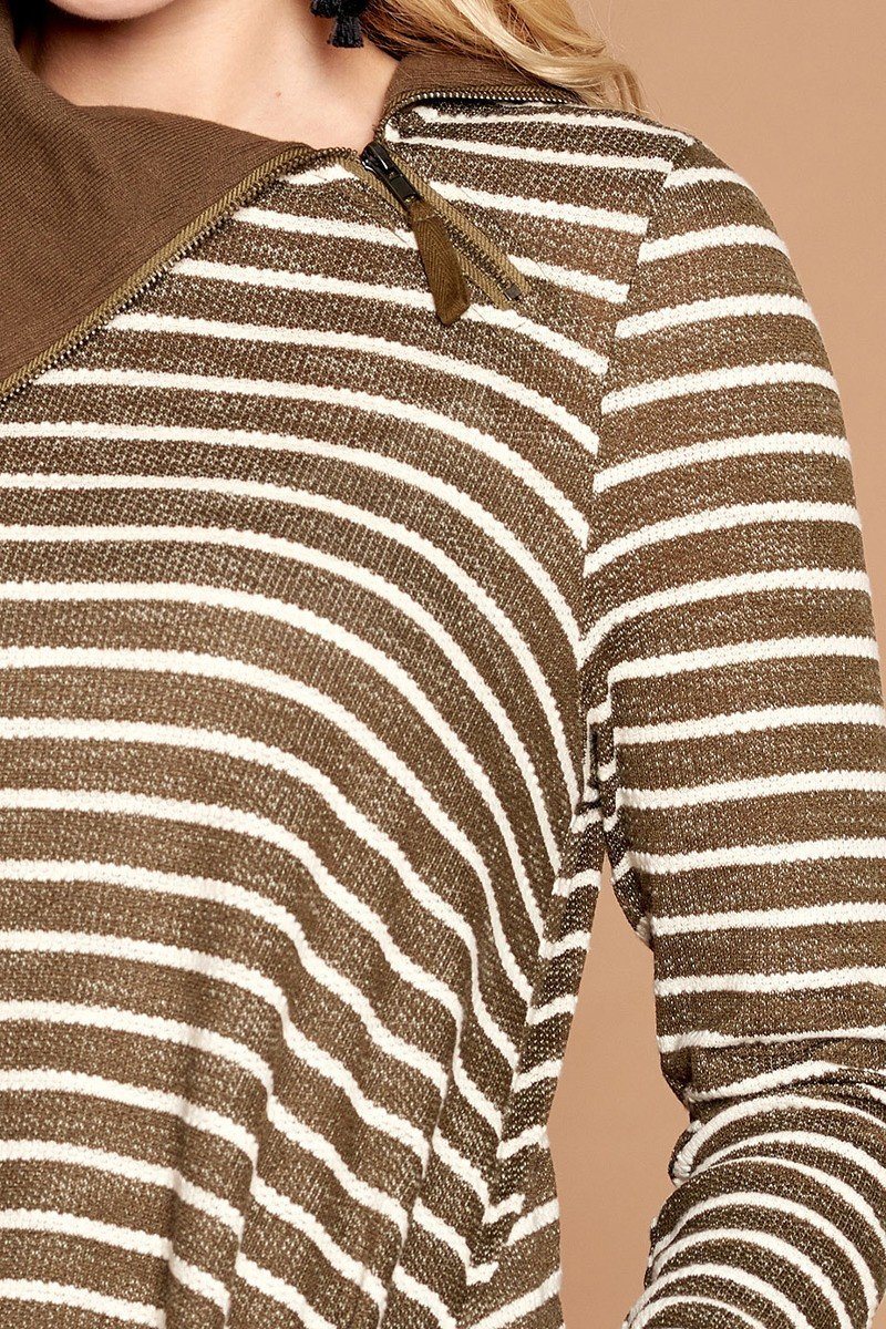 Striped Loose-fit Knit Sweater