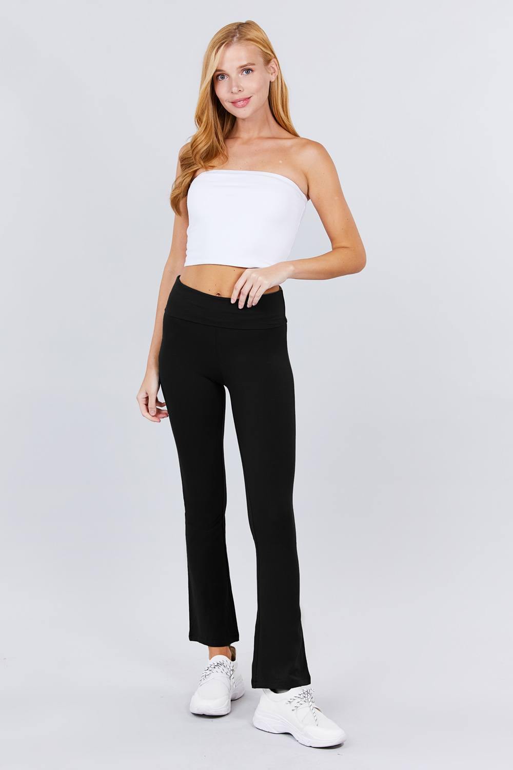 Banded Waist Yoga Pants - Pearlara