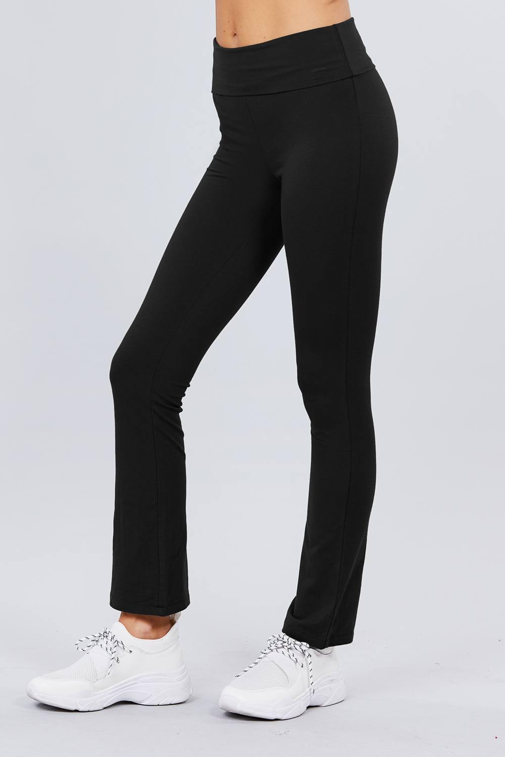 Banded Waist Yoga Pants - Pearlara