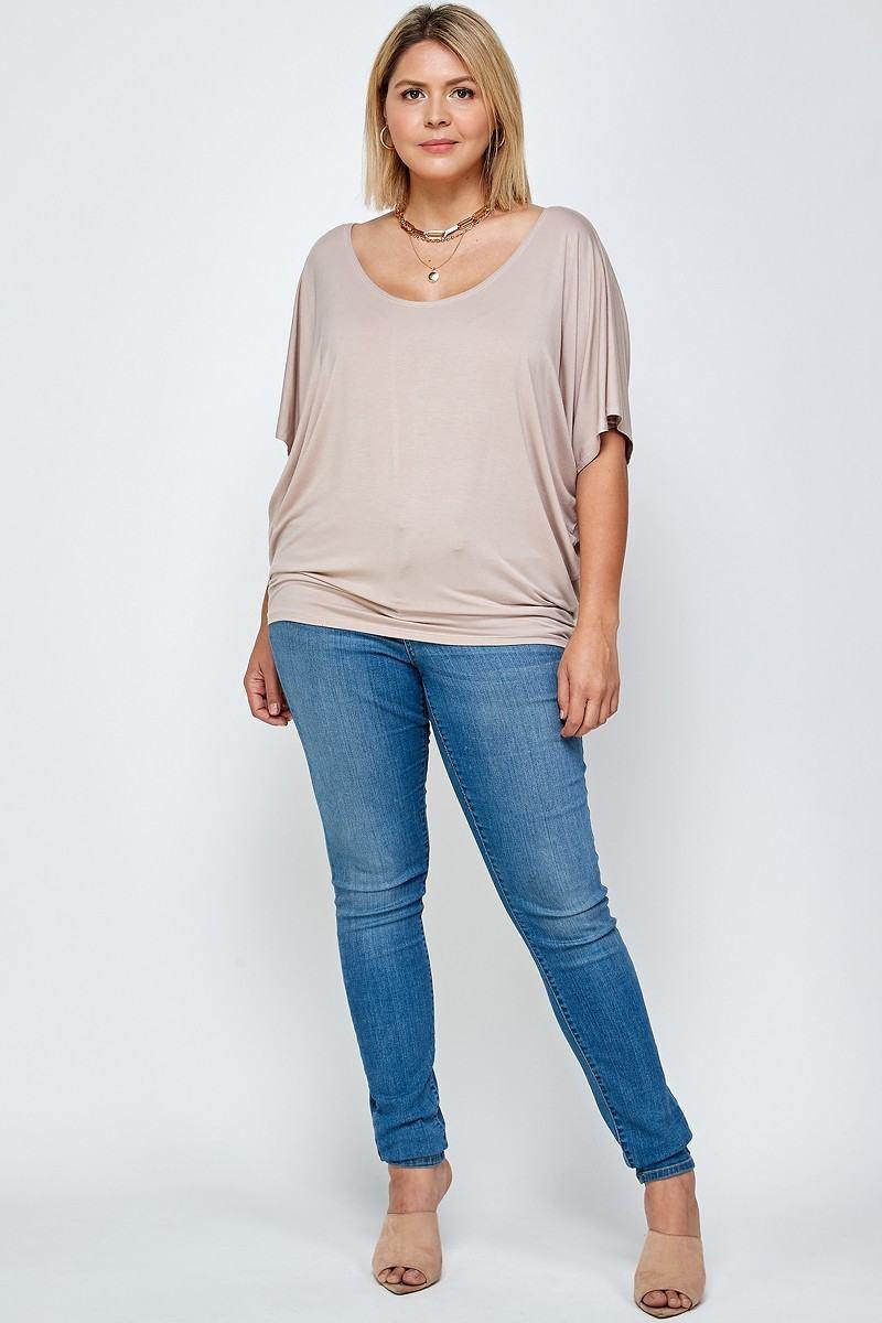 Solid Knit Top, With A Flowy Silhouette - Pearlara