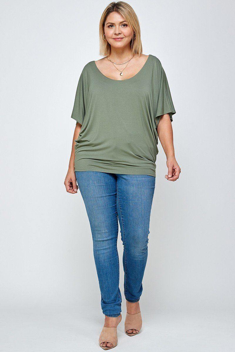 Solid Knit Top, With A Flowy Silhouette - Pearlara