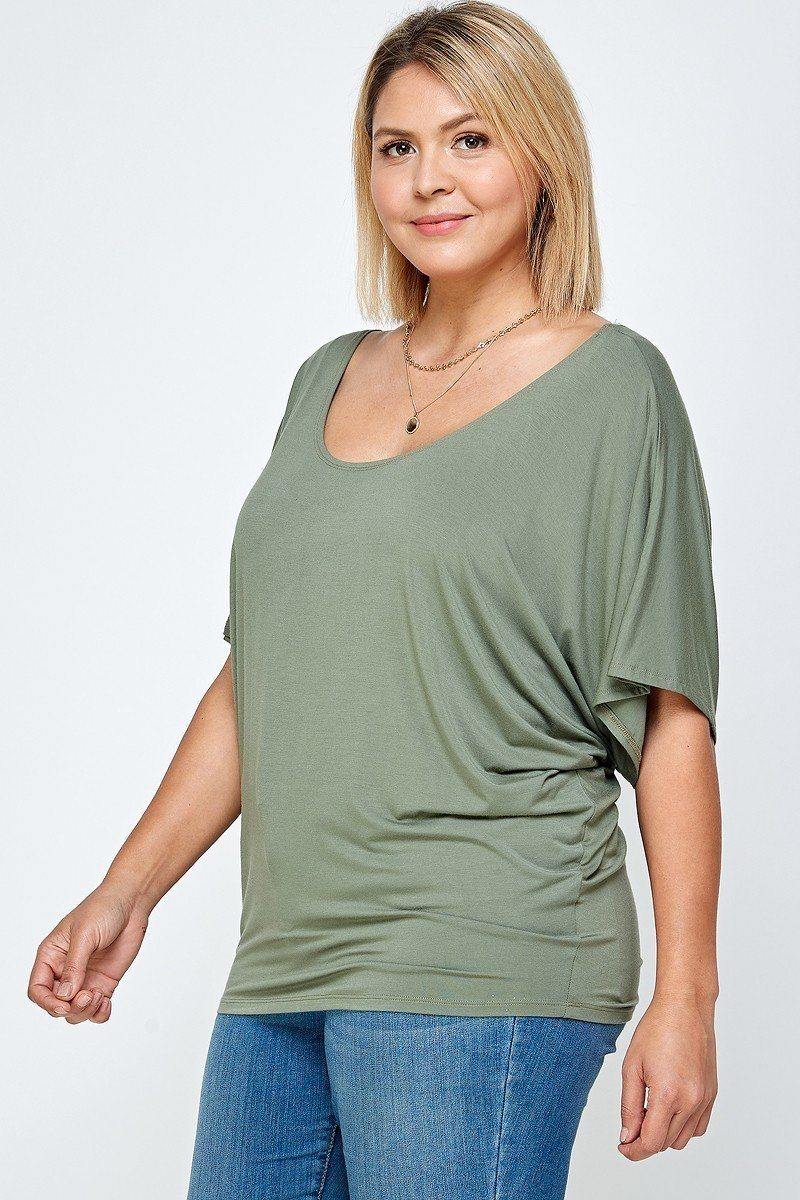 Solid Knit Top, With A Flowy Silhouette - Pearlara