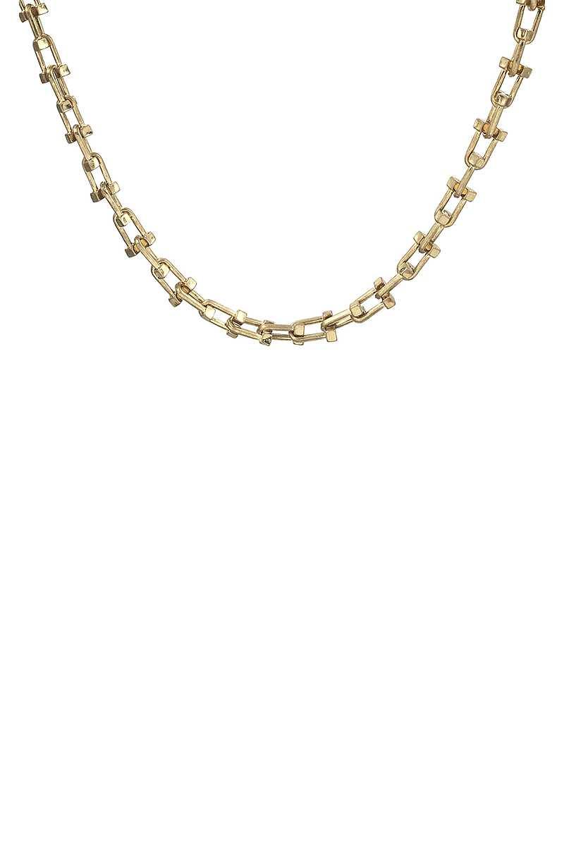 Stylish Chain Link Necklace - Pearlara