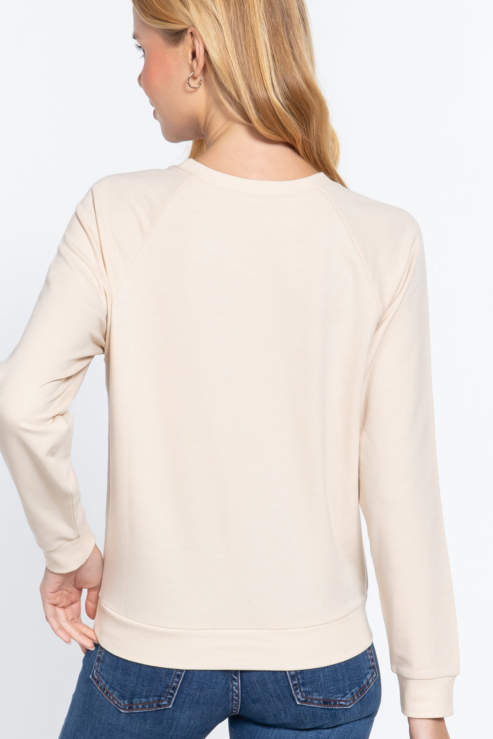 Sequins French Terry Pullover Top