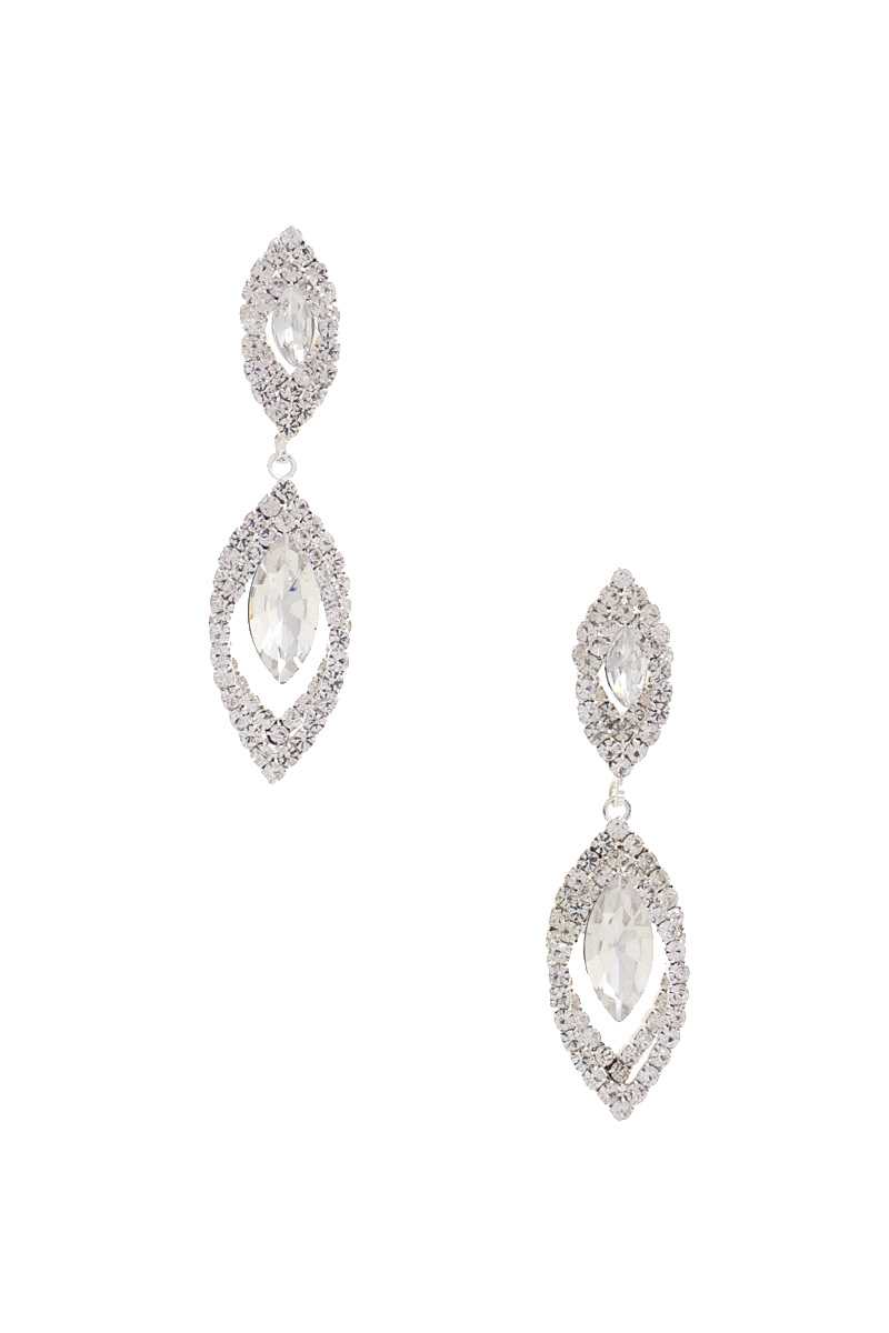 Double Marquise Rhinestone Dangle Earring